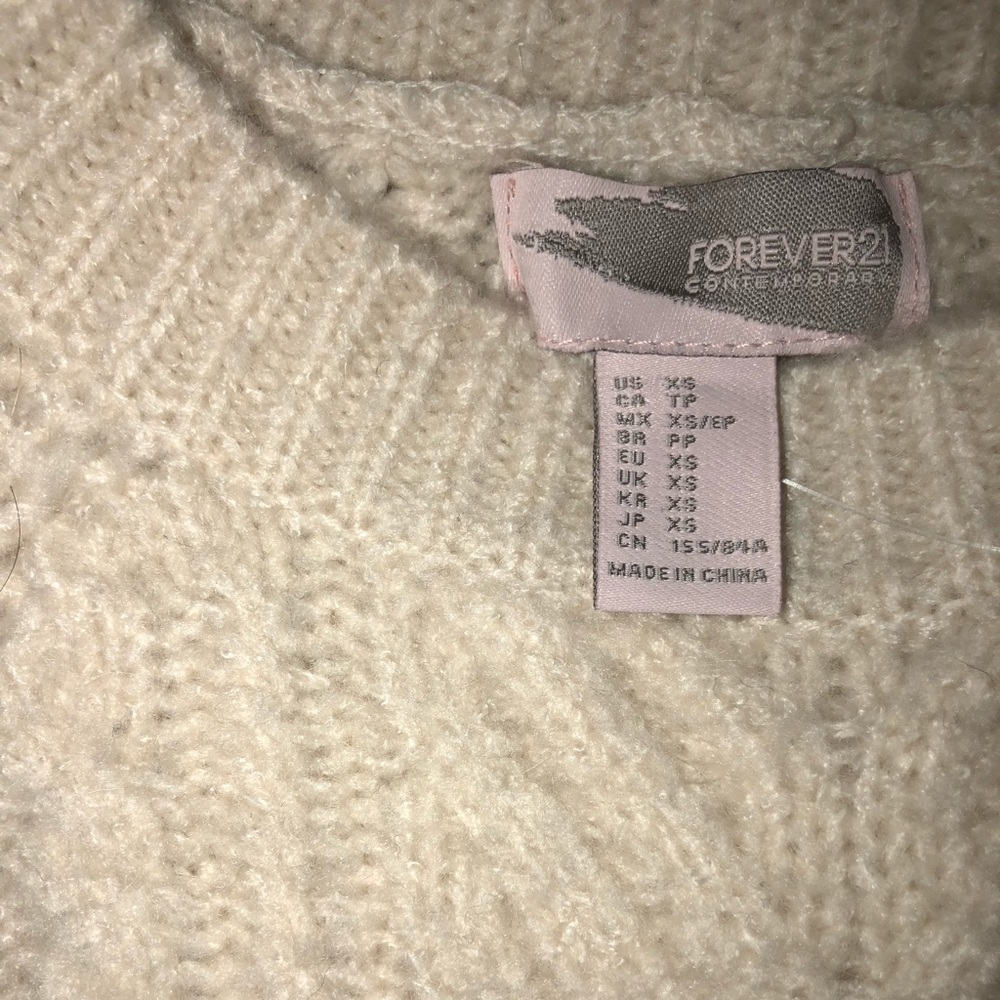 NWT Women’s Cream Forever21 Sweater Size S - Picture 4 of 5
